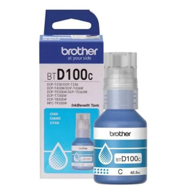Brother BT-D100 BTD100C ciano (cyan) inchiostro originale