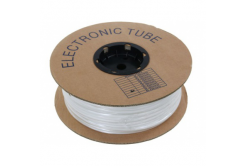 Tubo ovale in PVC per marcatura, diametro 2,0-2,8mm, sezione trasversale 0,75-1,0mm, bianco, 100m