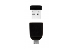 VERBATIM Flash Disk 32GB Store 'n' Stay Nano + micro USB OTG adattatore, USB 2.0, nero