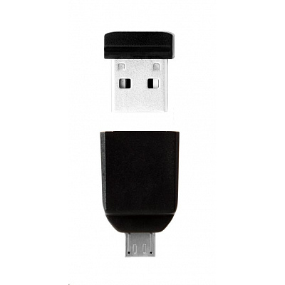 VERBATIM Flash Disk 32GB Store 'n' Stay Nano + micro USB OTG adattatore, USB 2.0, nero