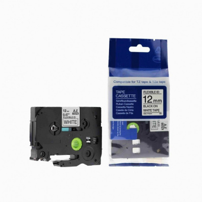 Nastro compatibile con Brother TZ-FX231/TZe-FX231, 12mm x 8m, flexi, testo nera/sfondo bianco