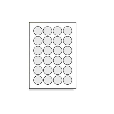 Etichette autoadesive 40 mm, 24 etichette, A4, 100 fogli, rotondo