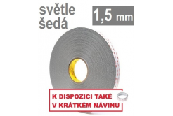 3M VHB™ 4956-P, sp., 1,5 mm; nastro biadesivo acrilico grigio chiaro ad adesione molto forte 12 mm x 33 m