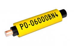 Partex PO-04000SN4,žlutá, 4,5m, 2,2-2,8mm, popisovací PVC bužírka s tvarovou pamětí, PO oválná