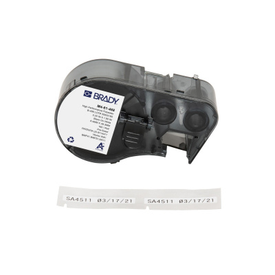 Brady M4-81-488 / 170774, 48.26 mm, Polyester, testo nera / sfondo bianco