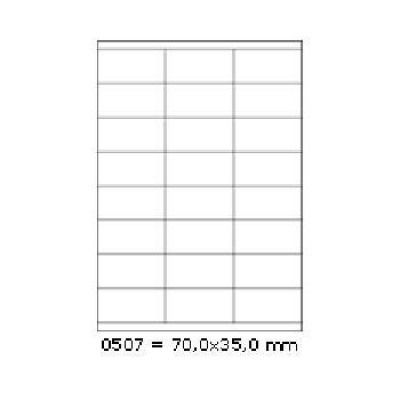 Etichette autoadesive 70 x 35 mm, 24 etichette, A4, 100 fogli