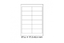 Etichette autoadesive 97 x 42,4 mm, 12 etichette, A4, 100 fogli