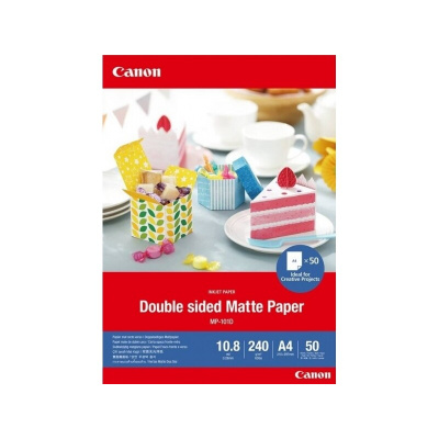 Canon Matte Photo Paper MP-101D 4076C005, 240 g/m2, A4, 50pz, opaco, getto d'inchiostro, bianco, carta fotografica