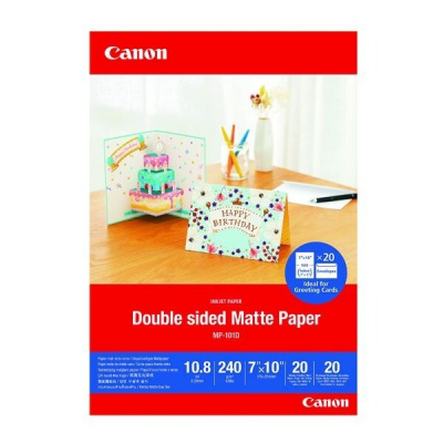 Canon Matte Photo Paper MP-101D 4076C006, 240 g/m2, 7x10cm, 20pz, opaco, getto d'inchiostro, bianco, carta fotografica