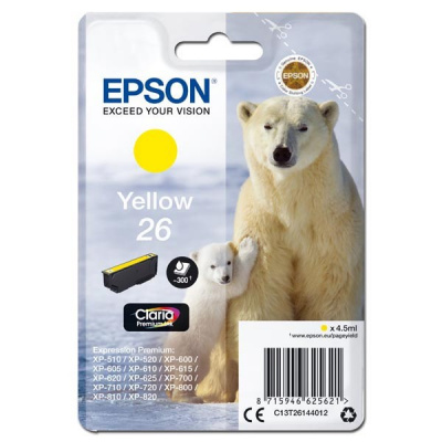Epson T26144012, T261440 giallo (yellow) cartuccia originale