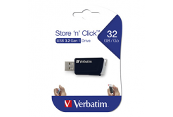 Verbatim USB flash disk, USB 3.0, 32GB, Store N Click, nero, 49307, USB A, s výsuvným konektorem