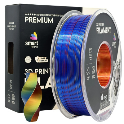 Smart Print FG-S107-E1, 3D filamento, PLA Silk, 1,75mm, 1000g, Tri Color, Multicolore (Red, Yellow, Blue)