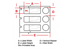 Brady BPT-606-461 / 217071, etichette in carta termica, 25.40 mm x 9.53 mm