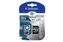 Verbatim 47041 Micro Secure Digital Card Pro U3, scheda di memoria, micro SDHC, 32GB, UHS-I U3 (Class 10), V30, con adattatore