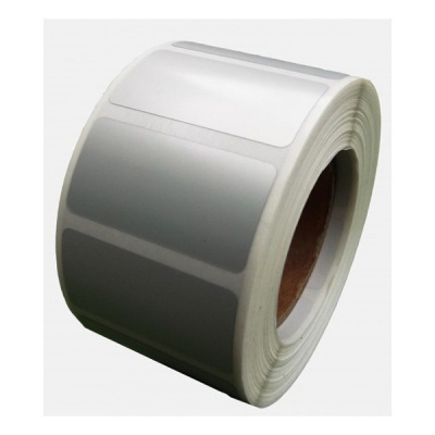 Pellicola autoadesiva 36x18 mm, 2000pz argento termico, rotolo