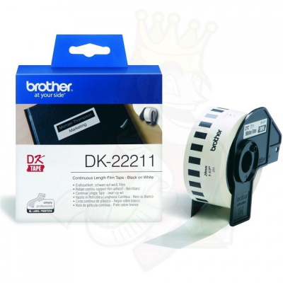 Brother DK-22211, 29mm x 15,24m, rivestito con pellicola, rotolo continuo originale
