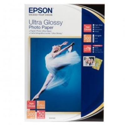 Epson Ultra Glossy Photo Paper C13S041943, 10x15cm, lucido, bianco, carta fotografica