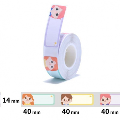 Niimbot A2A28038805, 14x40mm, 155pz, Principesse, etichette autoadesive