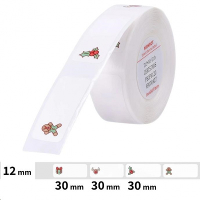 Niimbot A2A88988601, 12x30mm, 210pz, Natale, etichette autoadesive