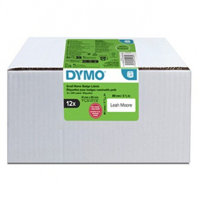 Dymo 2234183, 89mm x 41mm, etichette per nomi, rimovibile, bianco, etichette di carta originali, 12 x 300 pz