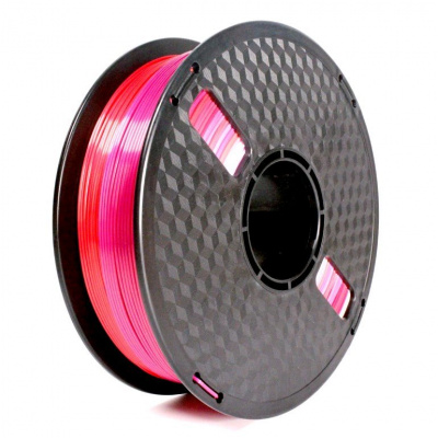 Gembird 3DP-PLA-SK-01-RP, 3D filamento, PLA Silk, 1,75mm, 1000g, Rosso/Viola (Red/Purple)