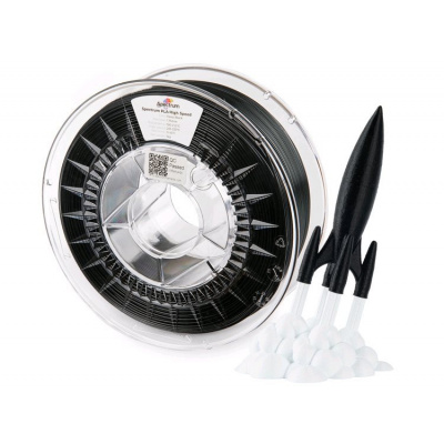 Spectrum 81071 3D filamento, PLA High Speed, 1,75mm, 1000g, Nero (Deep black)