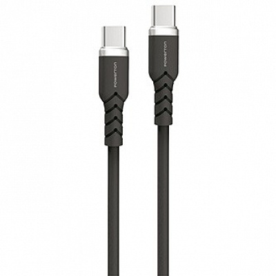 Powerton ENERGY DARK EDITION Cavo USB-C, 60W, 1 m, in silicone, nero