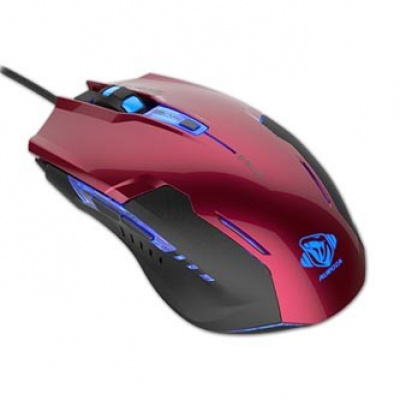 E-blue Mouse Auroza G EMS607REAA-IU, 3000DPI, ottica, 6sp\., wired USB, rosso