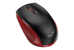 Genius Mouse NX-8006S 31030024401, 1600DPI, 2.4 [GHz], ottica, 3sp\., senza fili USB, nero-rosso, AA