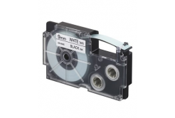 Casio XR-9WE1, 9mm x 8m, testo nera/sfondo bianco, nastro originale