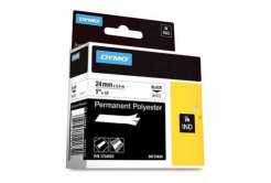 Dymo 1734523 Rhino, 24mm x 5,5m, testo nera/sfondo bianco, nastro originale
