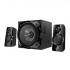 Altoparlanti Genius SW-2.1 1850BT, 2.1, 50W, neri, ingresso RCA, Bluetooth 5.3