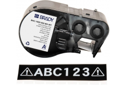 Brady M4C-1000-595-BK-WT / 170841, 25.40 mm x 7.62 m, Vinile, testo bianco / sfondo nero