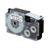 Nastro compatibile con Casio XR-24WE1, 24mm x 8m, testo nera / sfondo bianco