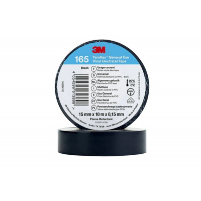 3M Temflex 165 Elektronastro isolante, 15 mm x 10 m