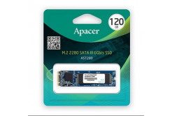 Disco interno SSD Apacer M.2 SATA III, Interno M.2 SATA III, 120GB, AST280, AP120GAST280-1, 500 MB/s-R, 470 MB/s-W