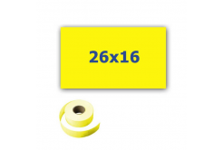 Etichette di prezzo per l'etichettatura delle pinze, rettangolare, 26mm x 16mm, 700pz segnale giallo