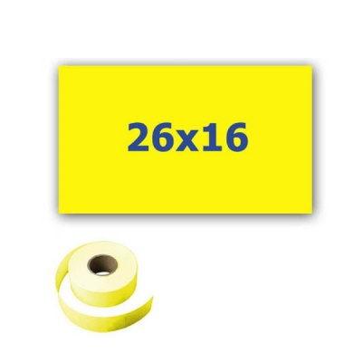 Etichette di prezzo per l'etichettatura delle pinze, rettangolare, 26mm x 16mm, 700pz segnale giallo