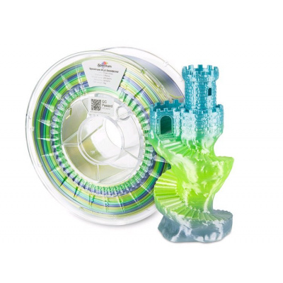 Spectrum 81019 3D filamento, PLA Silk Rainbow, 1,75mm, 1000g, Multicolore (Frost gloss)