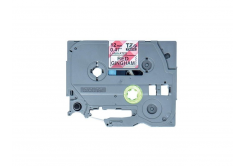 Brother TZ-MPRG31 / TZe-MPRG31, 12mm x 4m, testo nera / bianco-sfondo rosso, nastro originale
