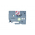 Brother TZ-MPRG31 / TZe-MPRG31, 12mm x 4m, testo nera / bianco-sfondo rosso, nastro originale