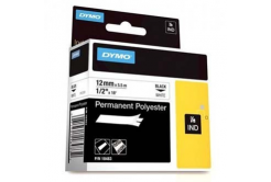 Dymo Rhino 18483, S0718210, 12mm x 5,5m testo nera / sfondo bianco, nastro originale