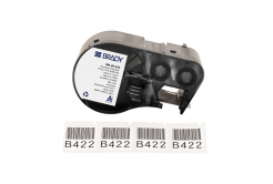 Brady M4-49-422 / 170739, 25.40 mm x 25.40 mm, Polyester, testo nera / sfondo bianco