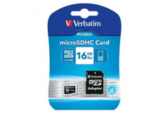 Verbatim 44082 Micro Secure Digital Card Premium, scheda di memoria, micro SDHC, 16GB, UHS-I U1 (Class 10), con adattatore