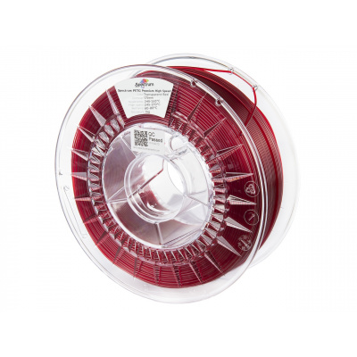 Spectrum 81551 3D filamento, PETG Premium High Speed, 1,75mm, 1000g, Rosso trasparente (Transparent red)
