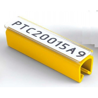 Partex PTC30030A4, giallo, 200pz (4-5mm), PTC manicotto a clip per etichette