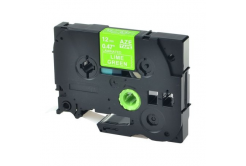 Nastro compatibile con Brother TZ-MQG35/TZe-MQG35, 12mm x 5m, testo bianco / verde lime base