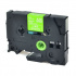 Nastro compatibile con Brother TZ-MQG35/TZe-MQG35, 12mm x 5m, testo bianco / verde lime base