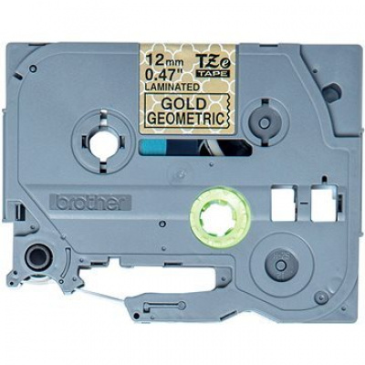 Brother TZ-MPGG31 / TZe-MPGG31, 12mm x 4m, testo nera / sfondo d'oro, nastro originale