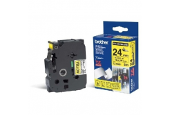 Brother TZ-S651 / TZe-S651, 24mm x 8m, černý tisk/žlutý podklad, originální páska